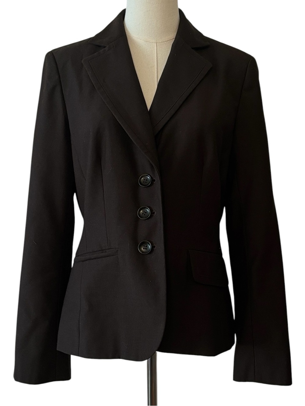 Ann Taylor Black Tailored Blazer Jacket Size 6